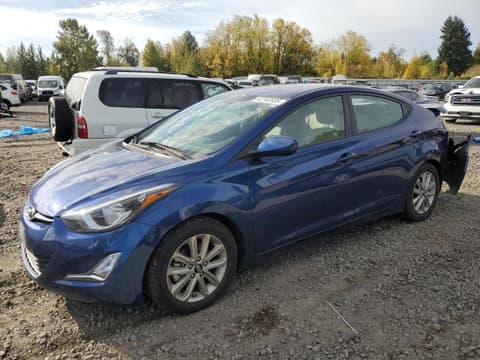 2016 Hyundai Elantra, VIN 5NPDH4AE8GH789992. Фото 1 з 6 з аукціону Copart. Каталог авто зі США OpenDataCar.