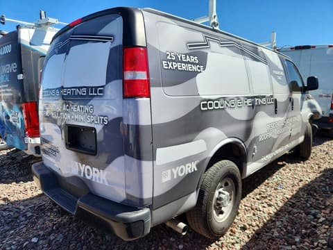 2023 Chevrolet Express 2500, VIN 1GCWGAFP0P1245935. Фото 3 из 6 с аукциона Copart. Каталог авто из США OpenDataCar.