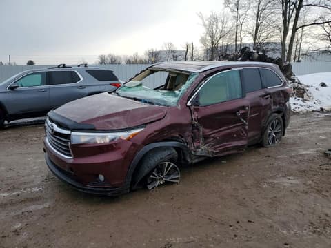 2016 Toyota Highlander, VIN 5TDJKRFH4GS233077. Фото 1 з 6 з аукціону Copart. Каталог авто зі США OpenDataCar.