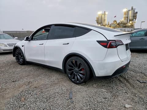 2022 Tesla Model Y, VIN 7SAYGDEF3NF456489. Photo 2 of 6 from Copart auction. OpenDataCar US salvage catalog.