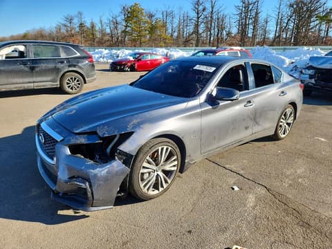 2019 Infiniti Q50, VIN JN1EV7ARXKM555016. Фото 1 з 6 з аукціону Copart. Каталог авто зі США OpenDataCar.