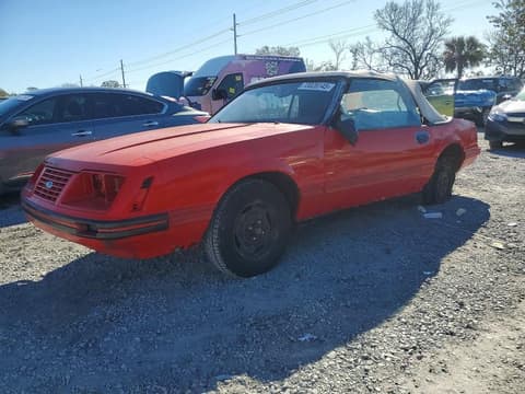 1984 Ford Mustang, VIN 1FABP273XEF127011. Photo 1 of 6 from Copart auction. OpenDataCar US salvage catalog.