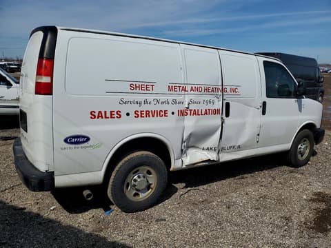 2014 Chevrolet Express 2500, VIN 1GCWGFCA8E1118182. Фото 3 з 6 з аукціону Copart. Каталог авто зі США OpenDataCar.