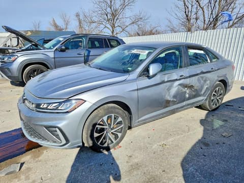 2025 Volkswagen Jetta, VIN 3VW5X7BU6SM011513. Photo 1 of 6 from Copart auction. OpenDataCar US salvage catalog.