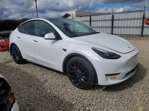 2022 Tesla Model Y, VIN 7SAYGDEFXNF411436. Photo 4 of 6 from Copart auction. OpenDataCar US salvage catalog.