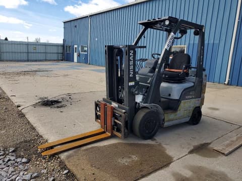2012 Nissan Forklift, VIN MCP1F2A20LV. Photo 2 of 6 from Copart auction. OpenDataCar US salvage catalog.
