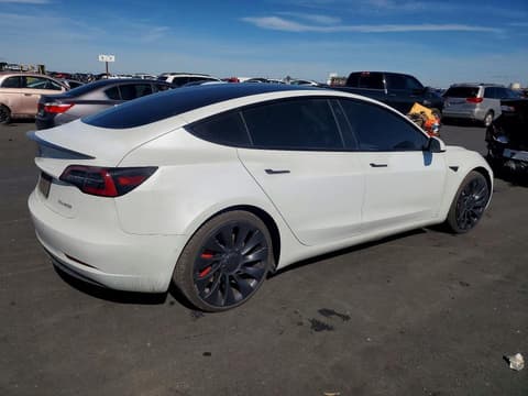 2022 Tesl Model 3, VIN 5YJ3E1EC5NF320916. Фото 3 из 6 с аукциона Copart. Каталог авто из США OpenDataCar.