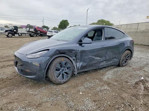 2025 Tesla Model Y, VIN 7SAYGDED3SF218443. Photo 1 of 6 from Copart auction. OpenDataCar US salvage catalog.