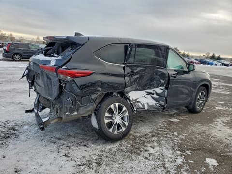 2022 Toyota Highlander, VIN 5TDGZRBH9NS563516. Фото 3 з 6 з аукціону Copart. Каталог авто зі США OpenDataCar.