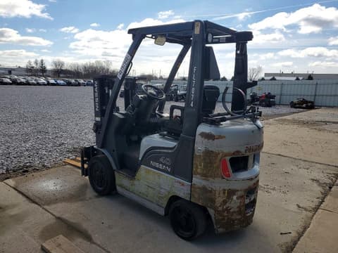 2012 Nissan Forklift, VIN MCP1F2A20LV. Photo 3 of 6 from Copart auction. OpenDataCar US salvage catalog.
