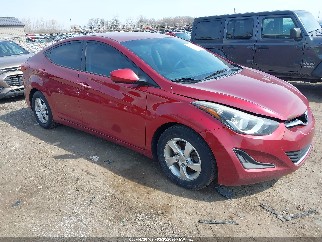 2014 Hyundai Elantra, VIN 5NPDH4AE7EH535512. Zdjęcie 1 z 6 z aukcji IAAI. Katalog aut z USA OpenDataCar.