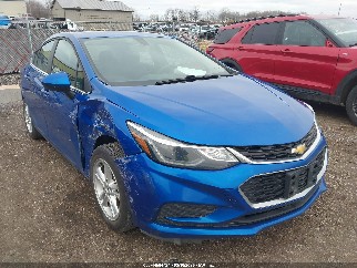 2017 Chevrolet Cruze, VIN 1G1BE5SM8H7109986. Photo 1 of 6 from IAAI auction. OpenDataCar US salvage catalog.