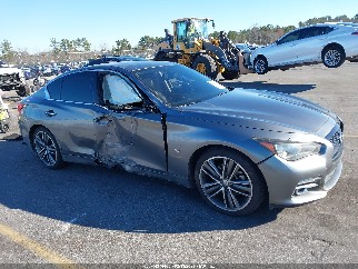 2014 Infiniti Q50, VIN JN1BV7AP4EM685489. Photo 1 of 6 from IAAI auction. OpenDataCar US salvage catalog.