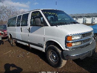 2002 Chevrolet Express 2500, VIN 1GAHG39R021185545. Фото 1 з 6 з аукціону IAAI. Каталог авто зі США OpenDataCar.