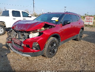 2021 Chevrolet Blazer, VIN 3GNKBBRA9MS529172. Фото 2 из 6 с аукциона IAAI. Каталог авто из США OpenDataCar.