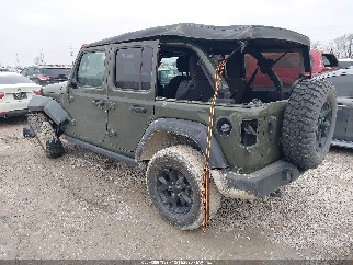 2022 Jeep Wrangler Unlimited, VIN 1C4HJXDG0NW180536. Фото 3 из 6 с аукциона IAAI. Каталог авто из США OpenDataCar.