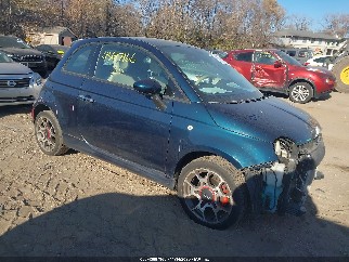 2015 Fiat 500, VIN 3C3CFFBR9FT663335. Фото 1 з 6 з аукціону IAAI. Каталог авто зі США OpenDataCar.