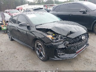 2019 Hyundai Veloster, VIN KMHTH6AB9KU006945. Photo 1 of 6 from IAAI auction. OpenDataCar US salvage catalog.
