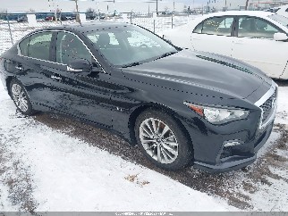 2019 Infiniti Q50, VIN JN1EV7AR2KM551350. Photo 1 of 6 from IAAI auction. OpenDataCar US salvage catalog.