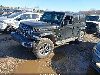 2019 Jeep Wrangler Unlimited, VIN 1C4HJXEG1KW525275. Photo 2 of 6 from IAAI auction. OpenDataCar US salvage catalog.