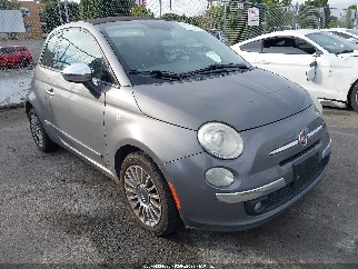 2012 Fiat 500C, VIN 3C3CFFER7CT119570. Фото 1 из 6 с аукциона IAAI. Каталог авто из США OpenDataCar.